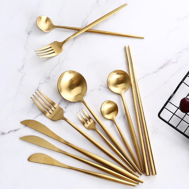 Gold Dinnerware Set