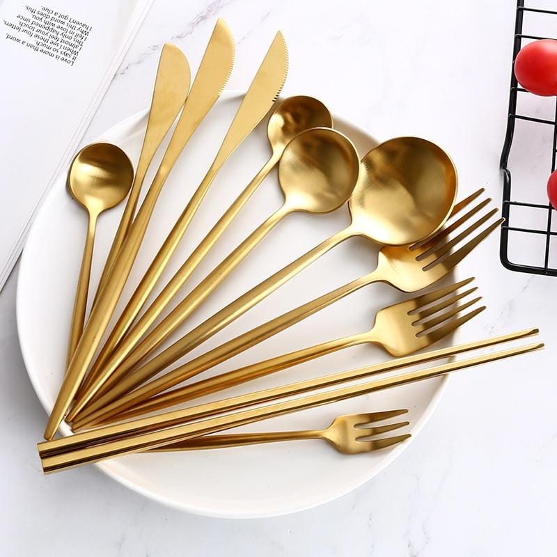 Gold Dinnerware Set