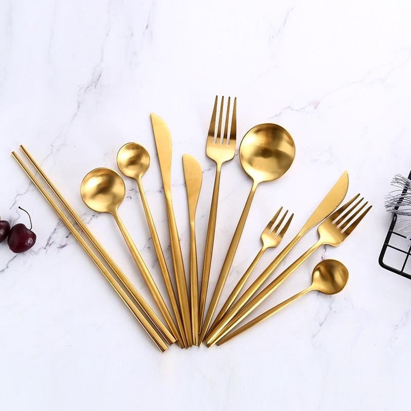 Gold Dinnerware Set