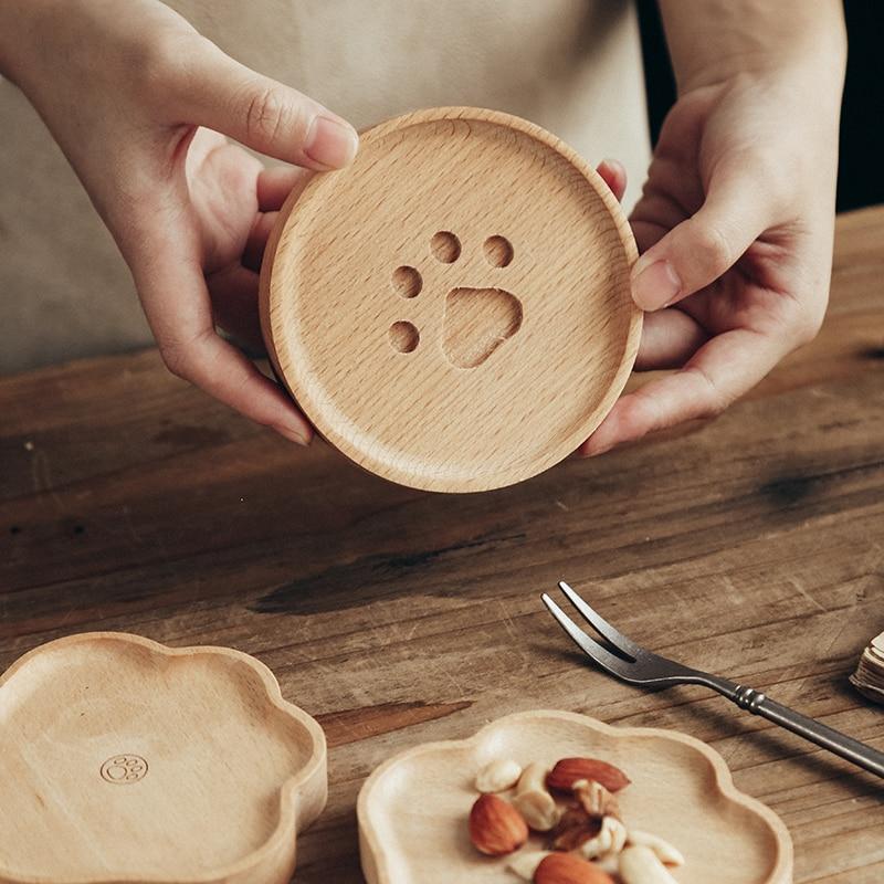 Wooden Cat Paw Dish