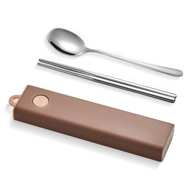 Stainless Steel Spoon Chopsticks Set - Decorstly