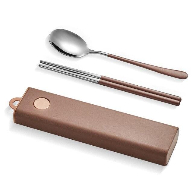 Stainless Steel Spoon Chopsticks Set - Decorstly