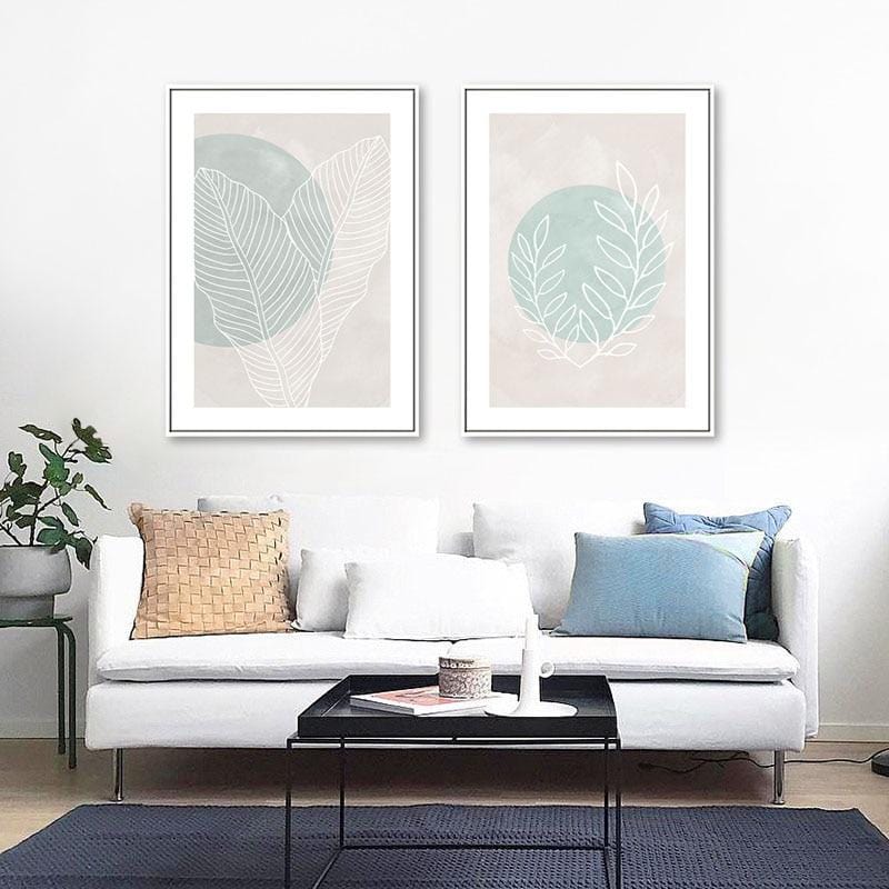 Nordic Blue Watercolor Canvas