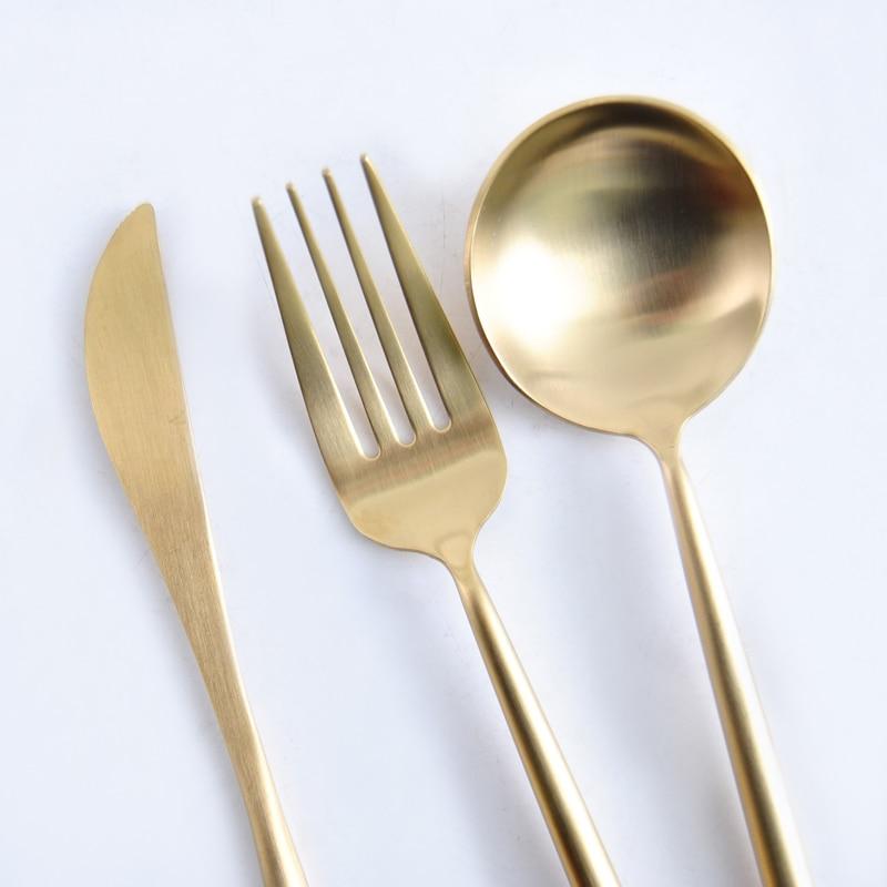 gold utensils