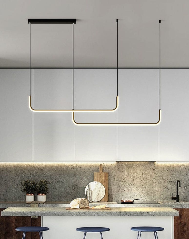 alt image 4 for Modern Black Linear Chandelier