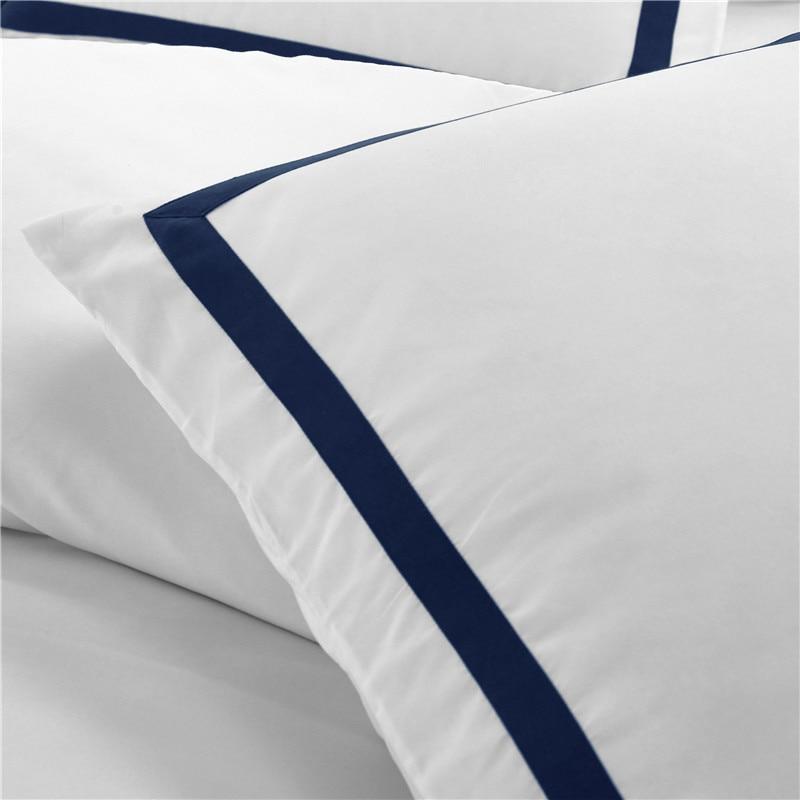 Plain White Blue Duvet Cover