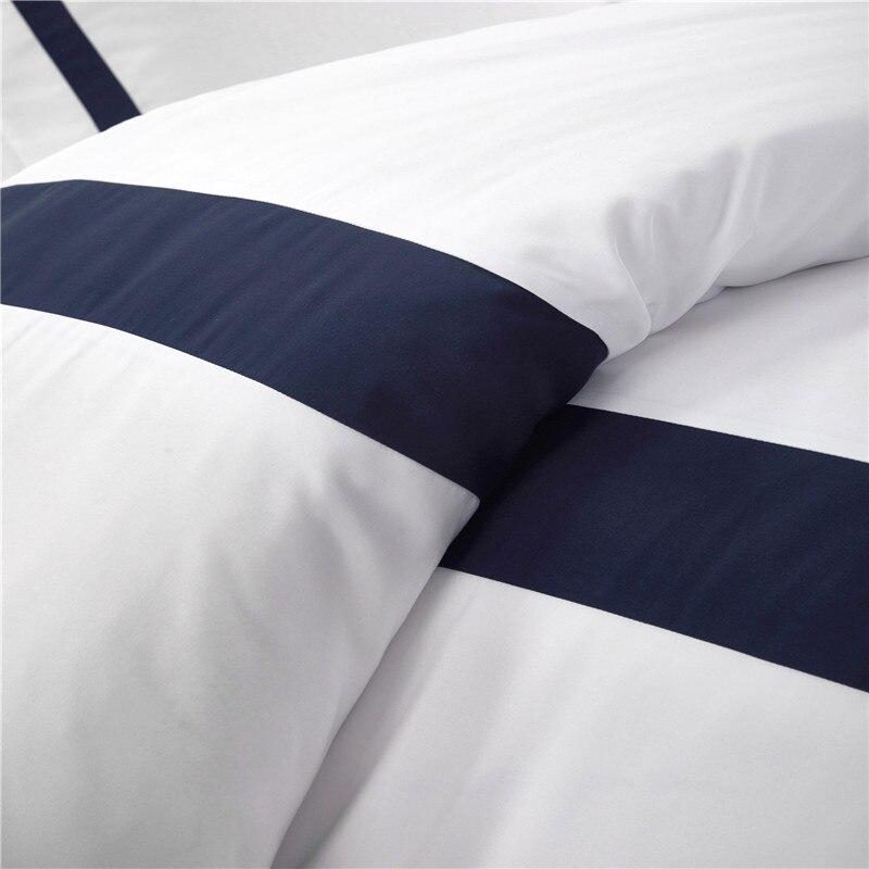 Plain White Blue Duvet Cover