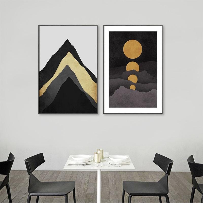 Landscape Mountain and moon Canvas