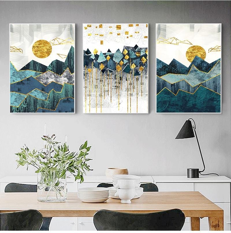 Abstract Mountain Canvas