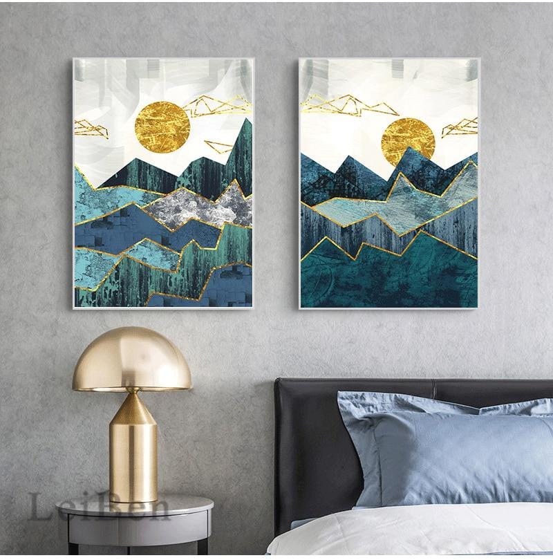Abstract Mountain Canvas