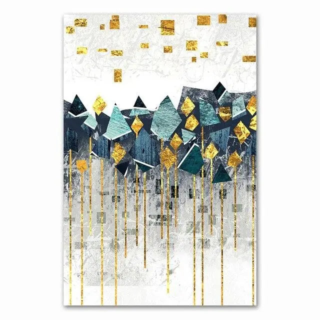 Abstract Mountain Canvas