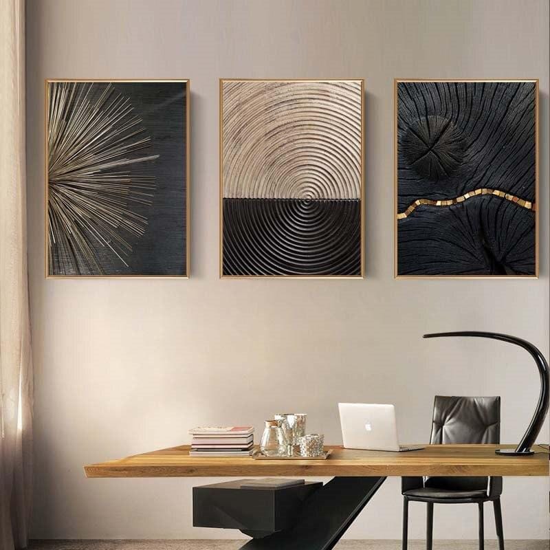 Black Wood Canvas