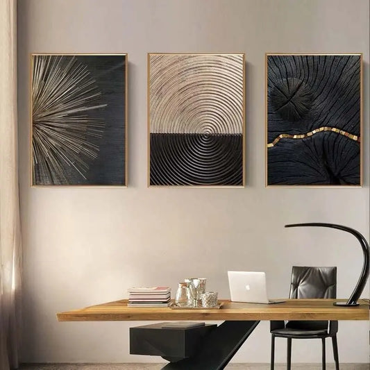 Black Wood Canvas