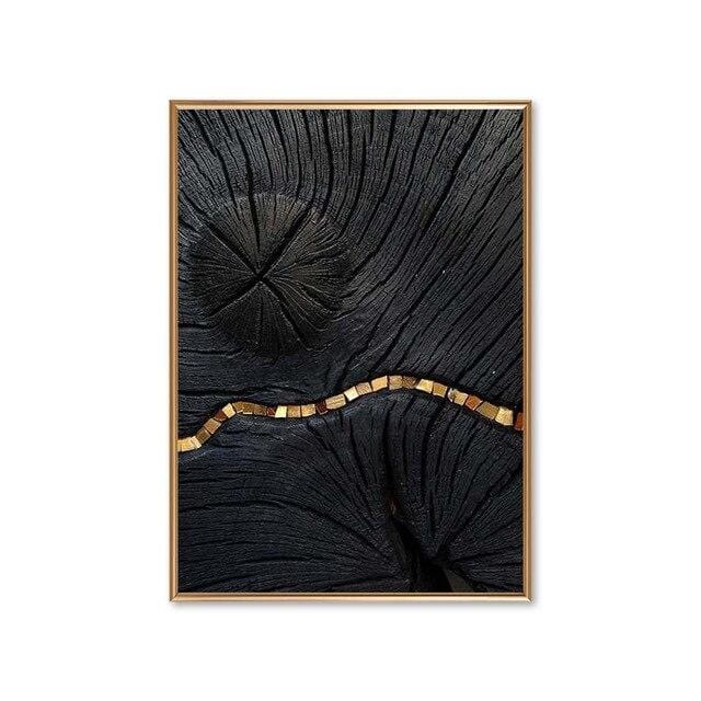Black Wood Canvas