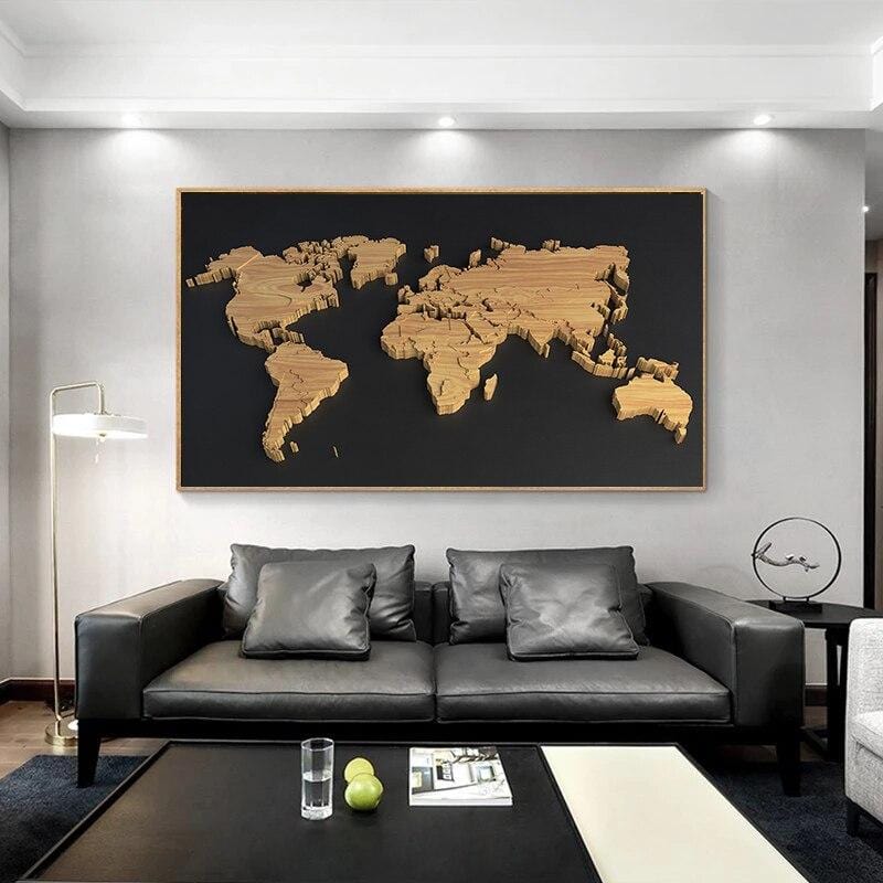Texture World Map Canvas