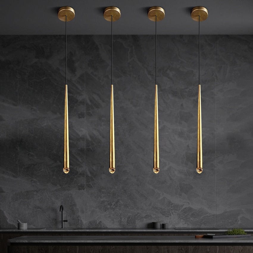 Alt image 1 for Brass Cone Pendant Light
