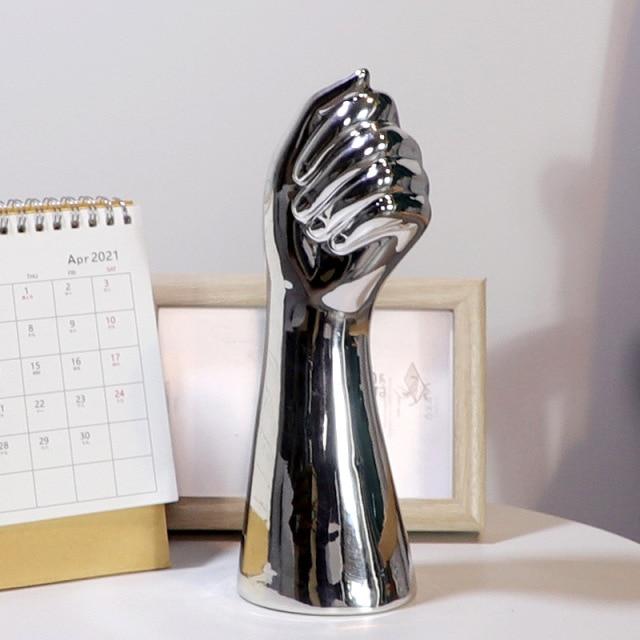 silver vase