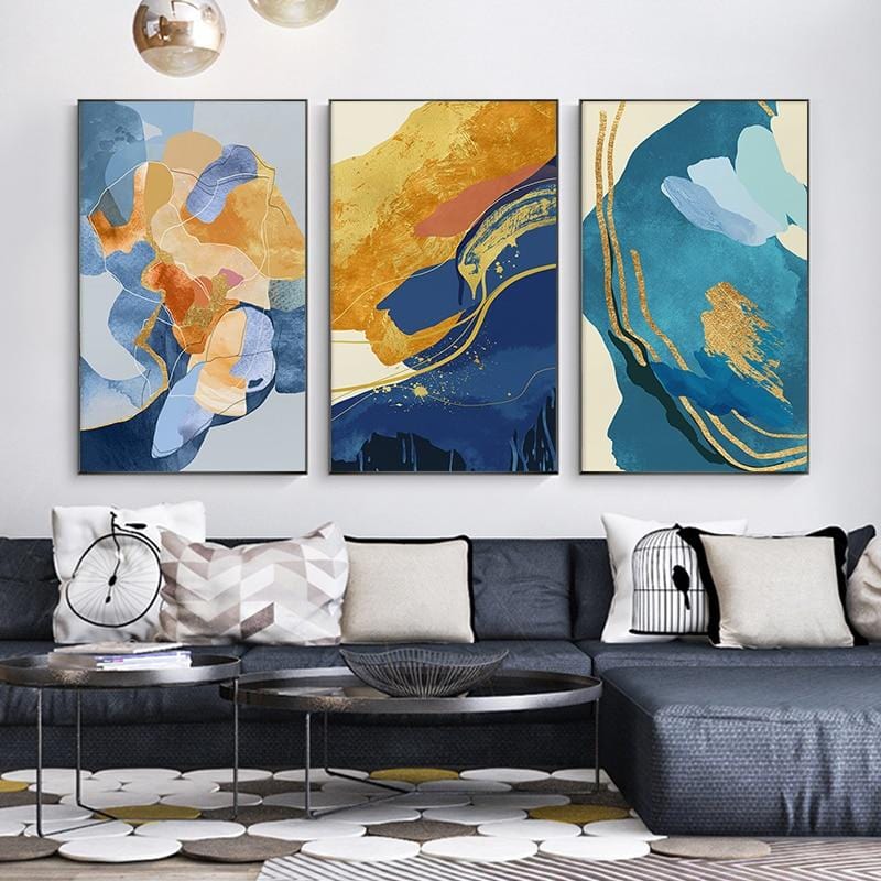 Watercolor Gold foil Canvas