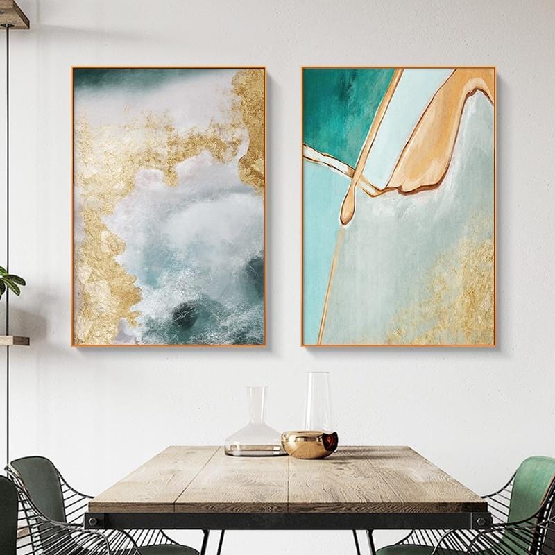 Gold Foil Seascape Canvas