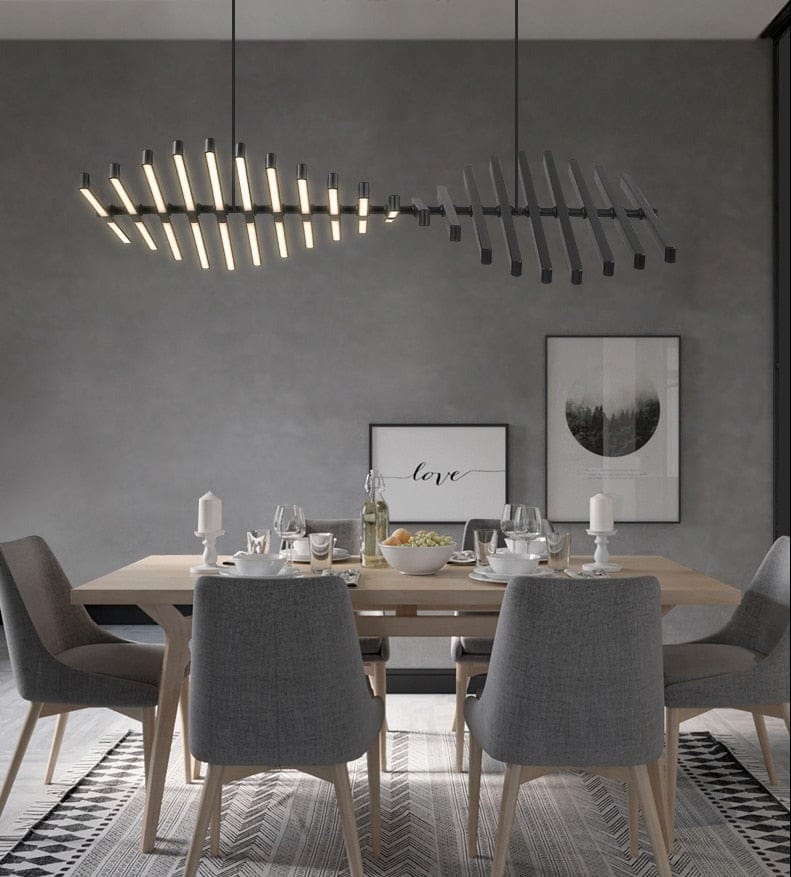 long dining room light fixtures