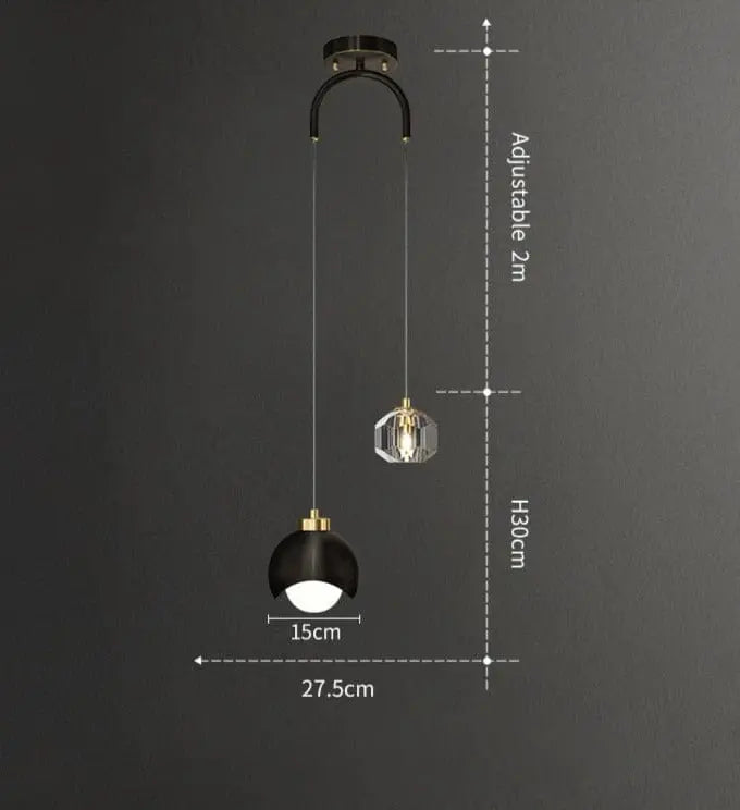 alt image 10 for Black Gold Crystal Round Lamp Shades