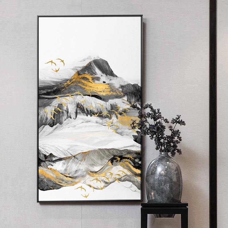 Foggy Forest Mountain Canvas