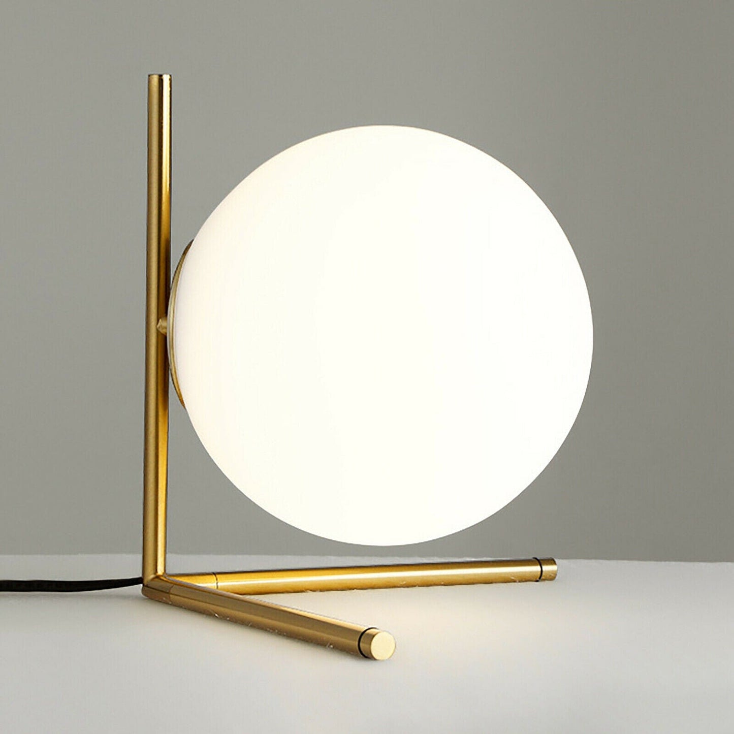clear glass stacked ball table lamp