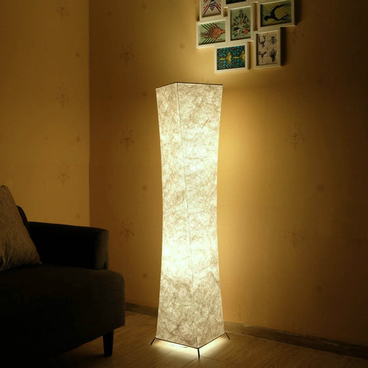 indoor outdoor vase floor lamp with a warm cozy light