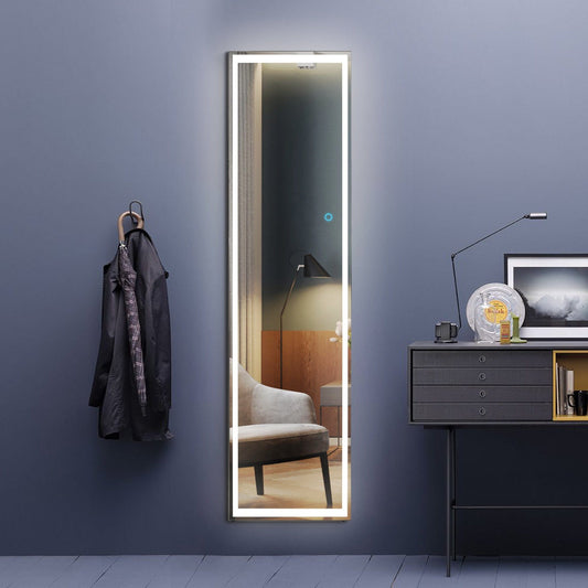 large rectangle wall mirror for your living room with a desk table