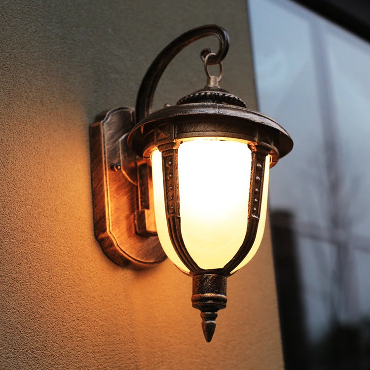 Brass outdoor wall sconce light