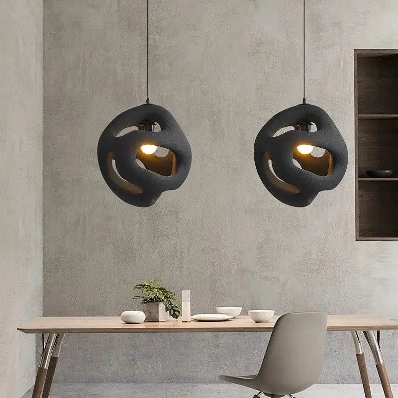 oversized black wabi sabi pendant lights