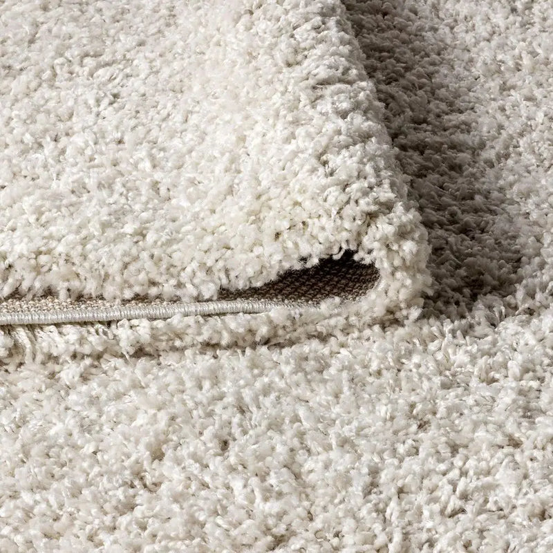 white plush shag rug