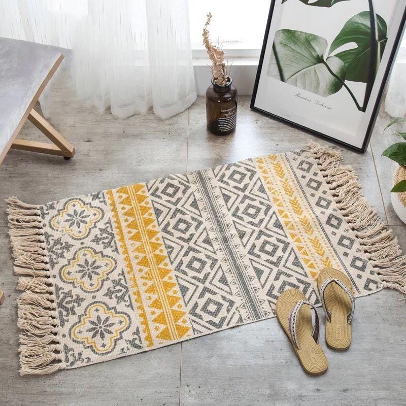 retro boho summer vibes rug
