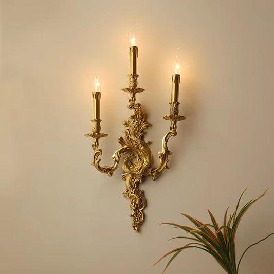 Antique Vintage Brass Wall Sconce