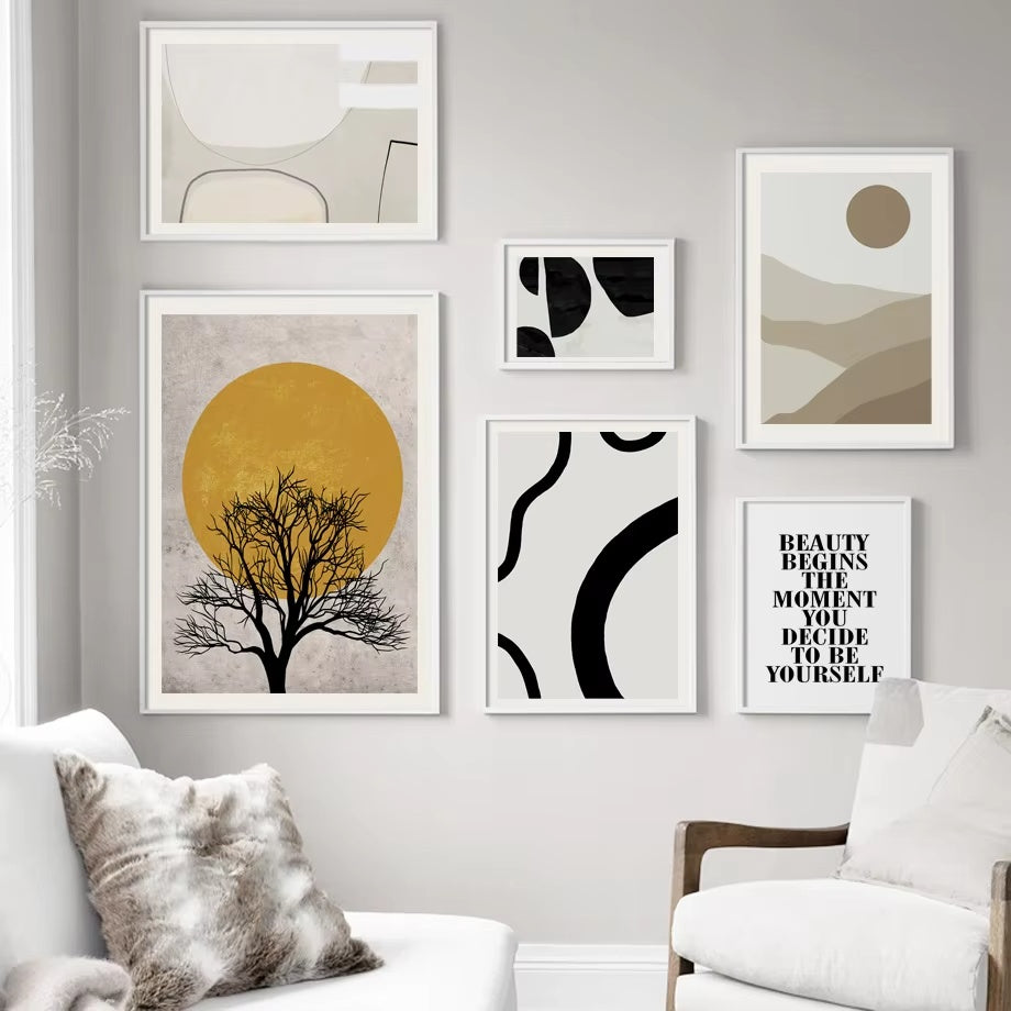 Tree Branches Under Sun Canvas Art