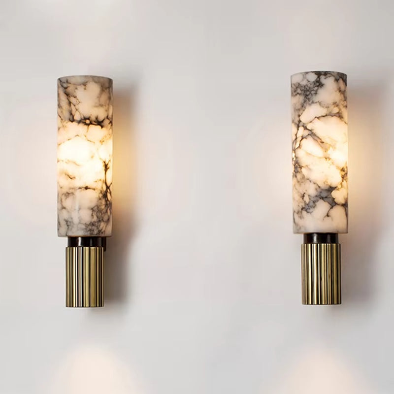 Natural Marble Onyx Wall Sconce