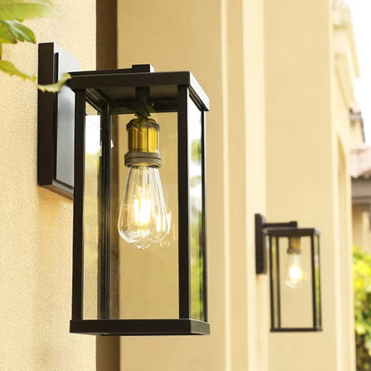 Black Waterproof Outdoor Wall Light