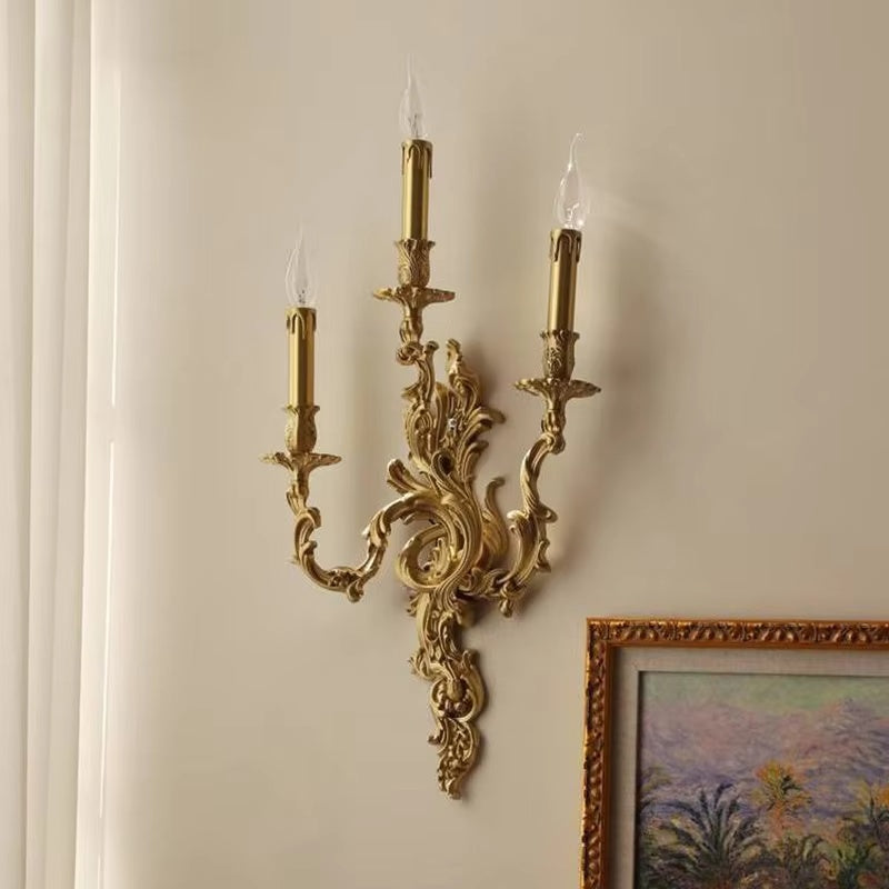 Antique Vintage Brass Wall Sconce