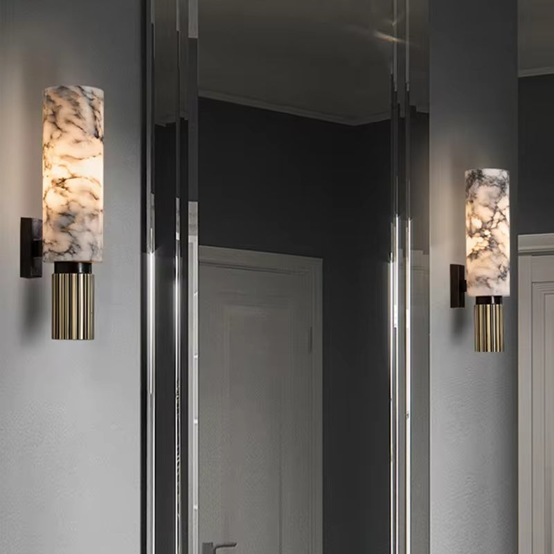 Natural Marble Onyx Wall Sconce