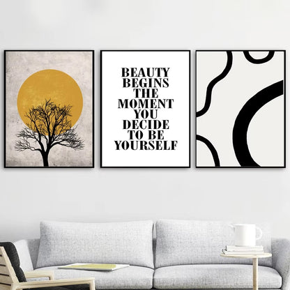 Tree Branches Under Sun Canvas Art