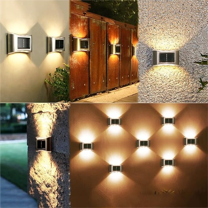 4PCS Outdoor Solar Patio Wall Lights