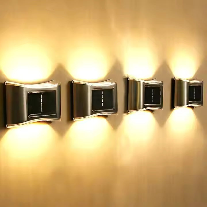 4PCS Outdoor Solar Patio Wall Lights