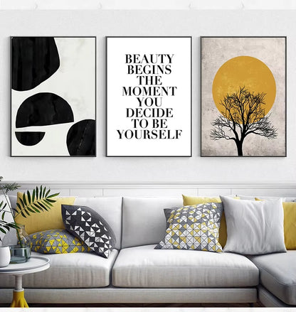 Tree Branches Under Sun Canvas Art