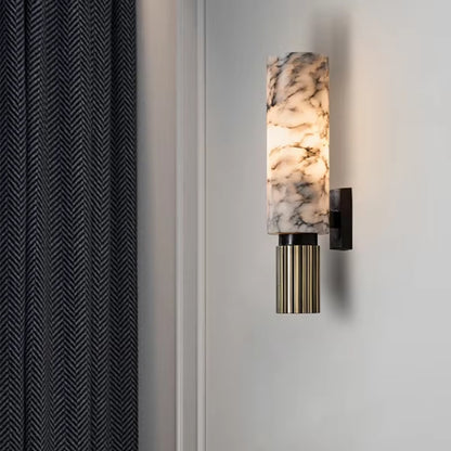 Natural Marble Onyx Wall Sconce