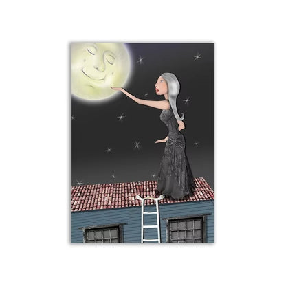 Reach for the Moon Canvas Painting