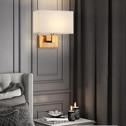 Fabric Shade Minimalist Gold Wall Sconce