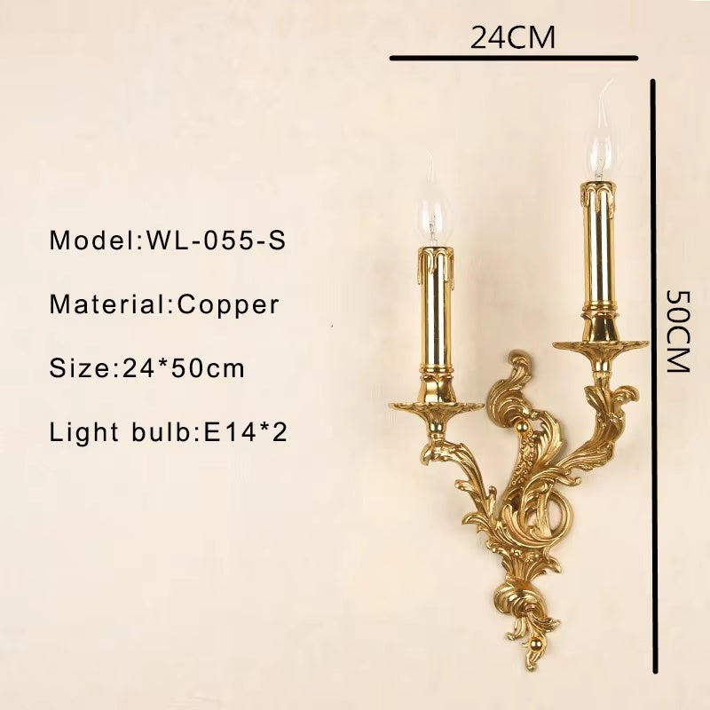 Antique Vintage Brass Wall Sconce