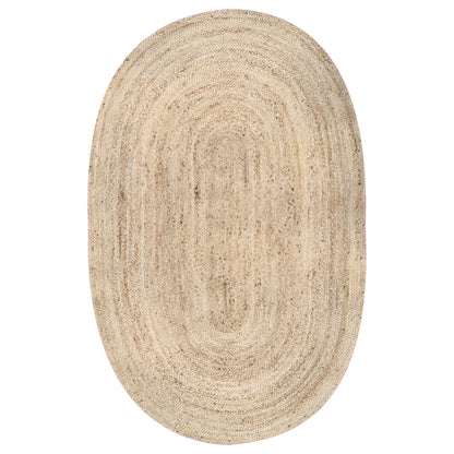 5x8 Braided Jute Oval Rug