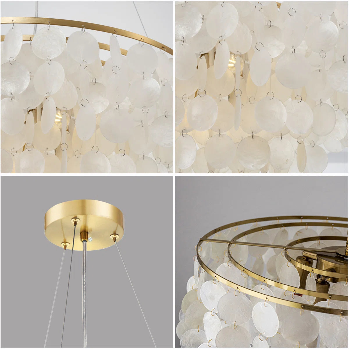 Mediterranean Round Shell Chandelier