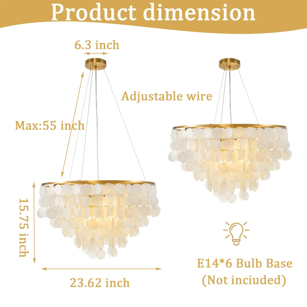 Mediterranean Round Shell Chandelier